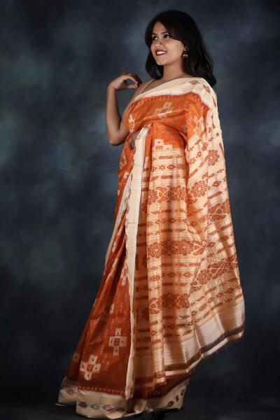 Handwoven Silk Ikkat with Pallu