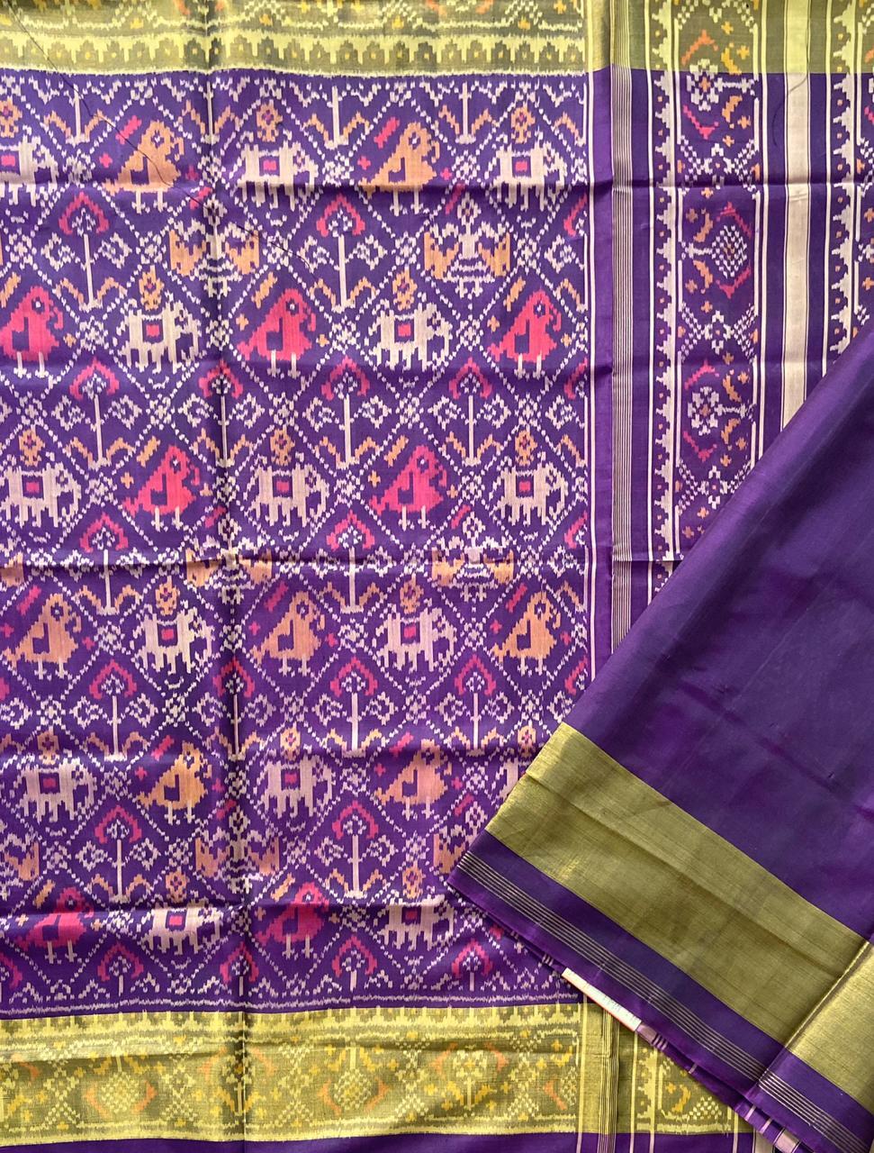 Handwoven Rajkot Patola Silk Saree - Seerat