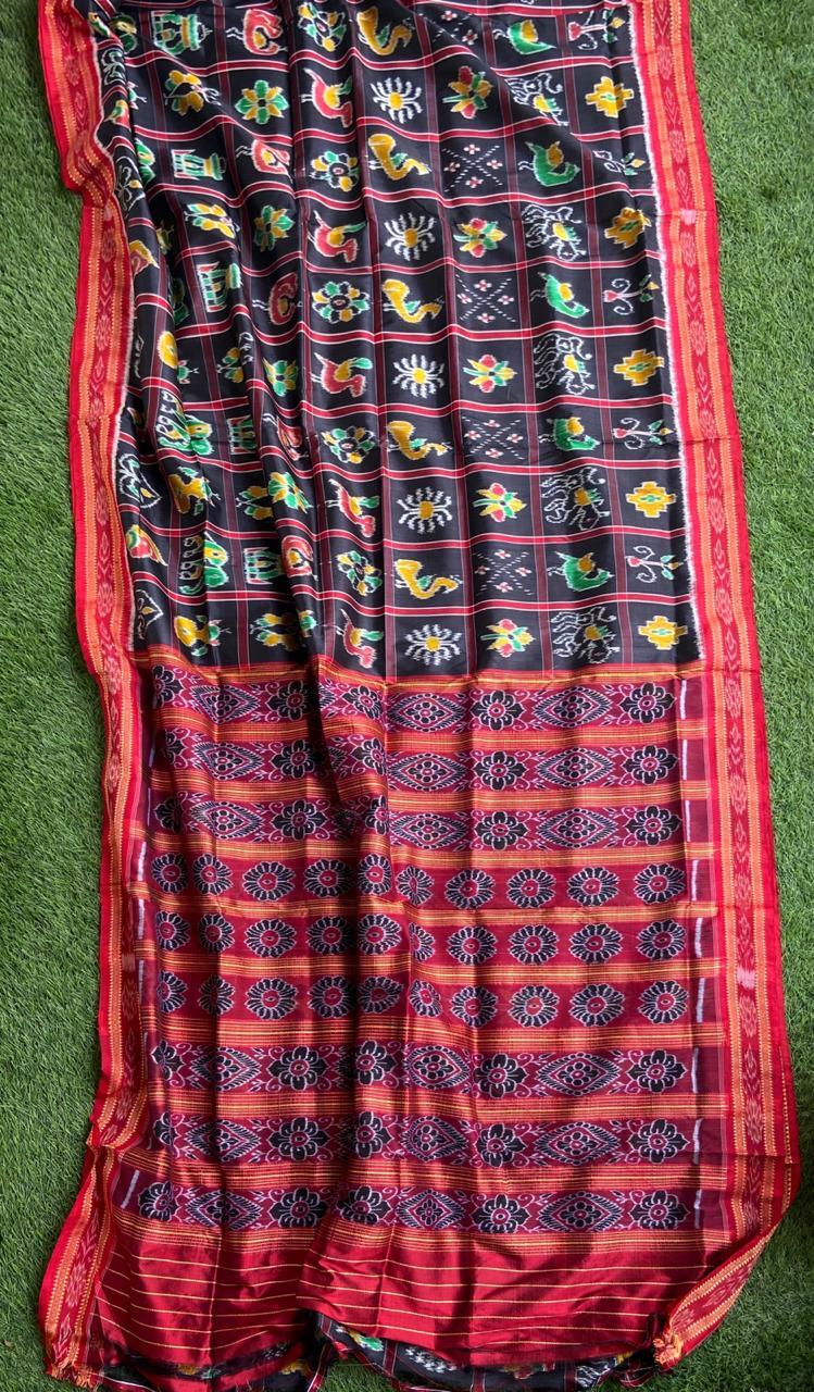 Women's Blue Sambalpuri Nabakothi Khandua Pata Handloom Silk Saree - Etsy