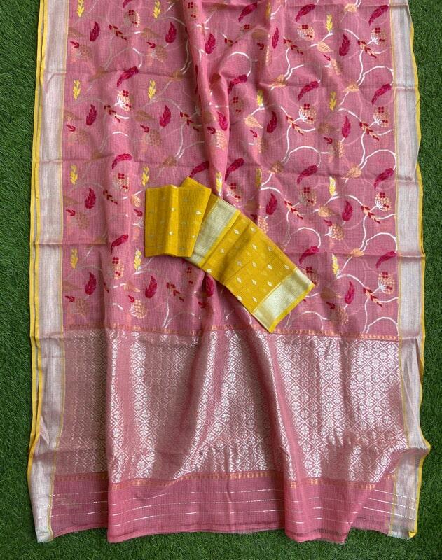 The Indian Ethnic Co's Kota Doria Dabu Natural Dyed Saree – THE INDIAN  ETHNIC CO.