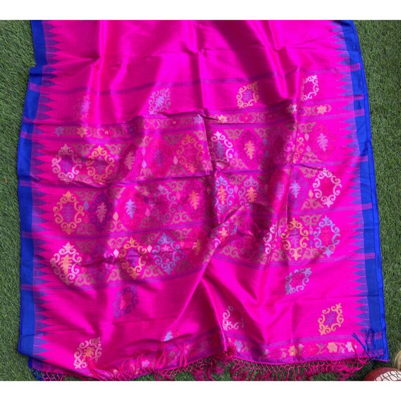 Sohum Sutras: Pink moirang phee saree