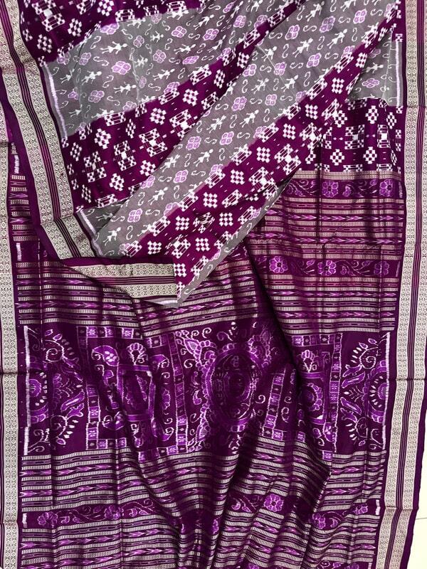 Handwoven Pasapalli Sambalpuri Silk Double Ikkat Saree By Master Weaver ...