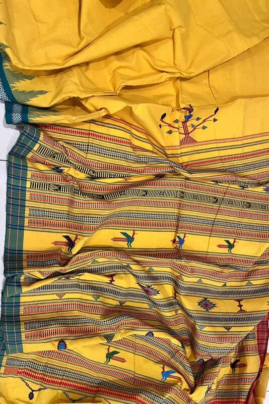 Bomkai Silk Saree: Buy Odisha Ikat Bomkai Pata Saree Online at Best Prices  – IndianVillèz
